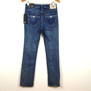 True Religion Billie Straight Jeans Women's Size 26 Blue Denim Flap Pockets